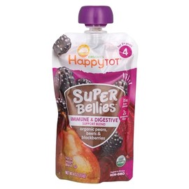 HAPPY TOT Organic Pear Beets Blackberries Immunity Baby Food, 4 OZ