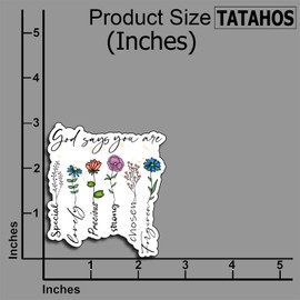 (3 PCS) God Says You are Special Lovely Precious Strong Chosen Forgiven Sticker Christian Cristianos Cross Bible Waterproof Vinyl Water Bottle Phones Laptops Gifts for Love Jesus Decals 3"x2.5" Inch