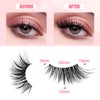 7P-CZ-F05 Clear Band Half Eyelashes, Cat Eye, 15 mm Short