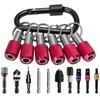 LUEXBOX 1/4 Inch Bit Holder Keychain, Hex Screwdriver Bits Holder
