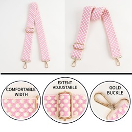 LERSUSI Adjustable Replacement Shoulder Strap Luggage Straps Belt Crossbody Canvas Bag Handbag Purse Strap for Women (O-style 105)