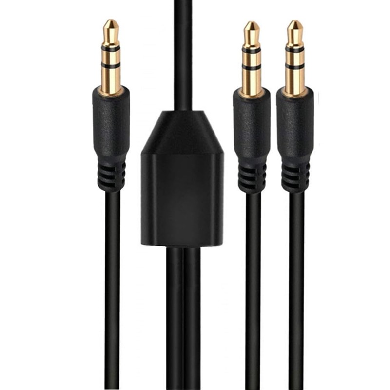 jasavdio 3.5mm Audio Splitter Cable, 1/8“ 1 Male to 2