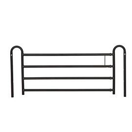 COSTCARE Homecare Bed Full Rails, Cross Bar Side Bed Rails with Black Finish, Half Length - 2 Count (Pack of 1)