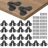 Murtenze 20PCS Matte Black Keyhole Hangers Buckle Type Picture Hanger,