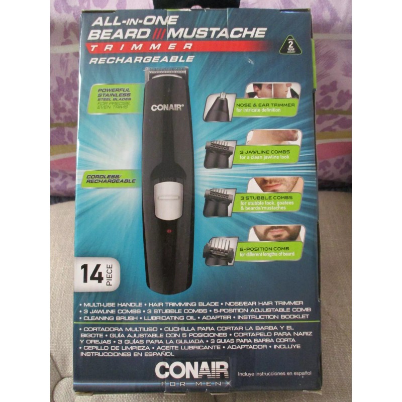Conair NEW Conair Man All-In-One rechargeable Trimmer GMT189 14 pc