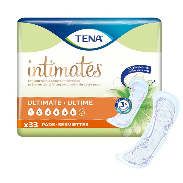 TENA Intimates Heavy Absorbency Bladder Control Pads, 16-inch, 33 Count, 3 Packs, 99 Total