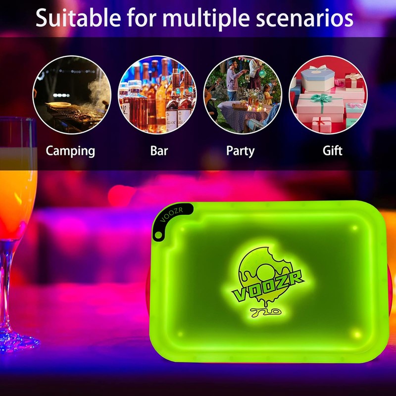 LED Glow Light Up Tray - 7 Colors Party Mode
