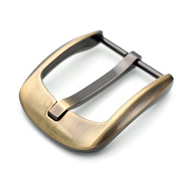 CRAFTMEMORE 1.5 Inches Belt Buckle Single Prong Belt Buckle for Replacement DIY Leather Craft ZK87 (Brushed Brass)