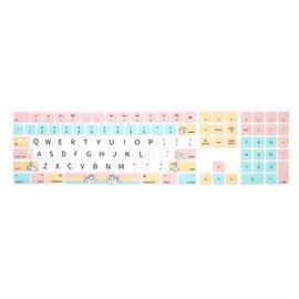 HRH Cartoon Unicorn Silicone Keyboard Cover Keypad Skin for Magic Keyboard with Numeric Keypad A1843 MQ052LL/A Released in 2017/2018 (US Layout)