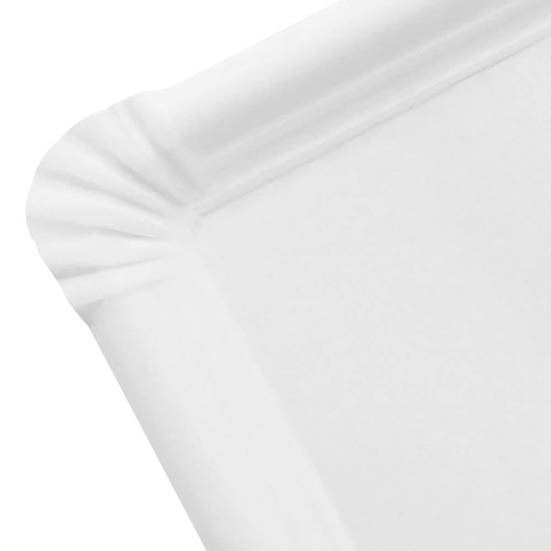 Miamex 20 White Paper Plates - Pastry / Appetizer /