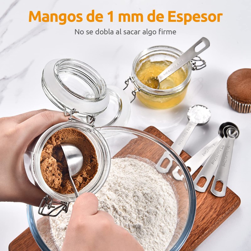 Cucharas medidoras: U-Taste 18/8 Cucharas medidoras de acero inoxidable Juego