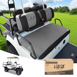 10L0L Golf Cart Front Rear Seat Covers for Yamaha G2 G8 G9 G11 G14 G16 G20 G19 G21 G22, Club Car DS Pre-2000, Tomberlin Emerge, Made of 3D Air Mesh Polyester Fabric Breathable Washable -Grey