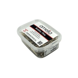 Amelia Beauty Large Bobby Pin Waved | Hair Styling Accessories Hair Pins - for all Hair Types | 300 Gram in Clear Container Made in Italy - Tortoise