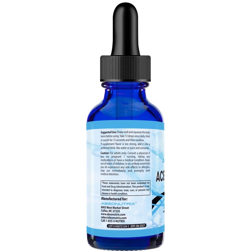 Absonutrix Acetyl L-Carnitine, 593mg per Serving, 200 Potent Servings, Quick