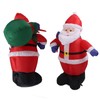 3.9ft Inflatable Santa with Gift Bag Light Decoration Polyester Easy