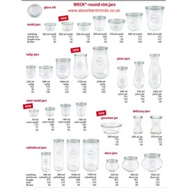 5 x Weck Frischhalte-Abdeckungen, Durchmesser = 120 mm