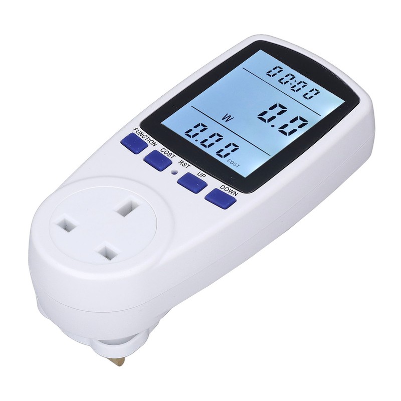 Power Meter Socket Large Screen Backlit Display Overload Protection Data