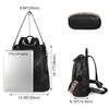UTO Backpack Womens Ladies Rucksack Bags Double Zipper Side Pockets