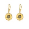 Sunflower Dangle Drop Earrings 925 Sterling Silver Sunshine Leverback Earring Sunflower Jewelry for Women