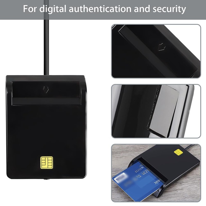 Cerioll Chip Smart Card Reader, Smart Card Reader, USB 2.0