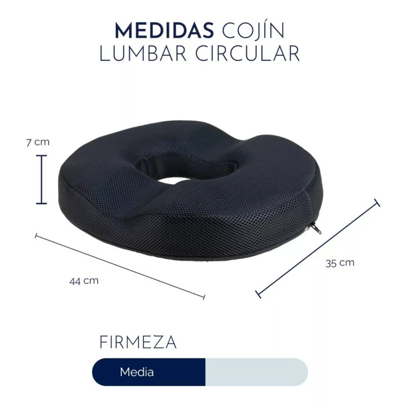 Neblus Asiento Neblus Circular Dona Lumbar Memory Foam Con Gel
