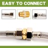 FullMayPro 2PCS Brass Pipe Fitting, Brass Hex Nipple，Reducing Connectors,3/8" NPT