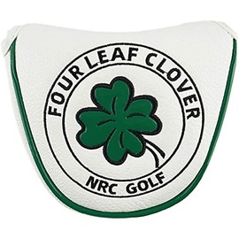 Odyssey 2 Ball Tailor Made Spider Putter Cover Mallet Headcover Putter Cover Clover White Green Round (#2 White)