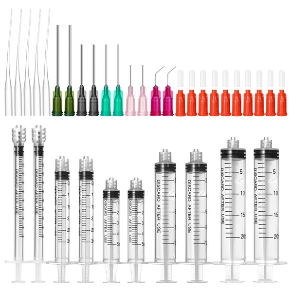 COTOM Syringe Pure Needle and Cap 1ml, 3ml, 5ml, 10ml,
