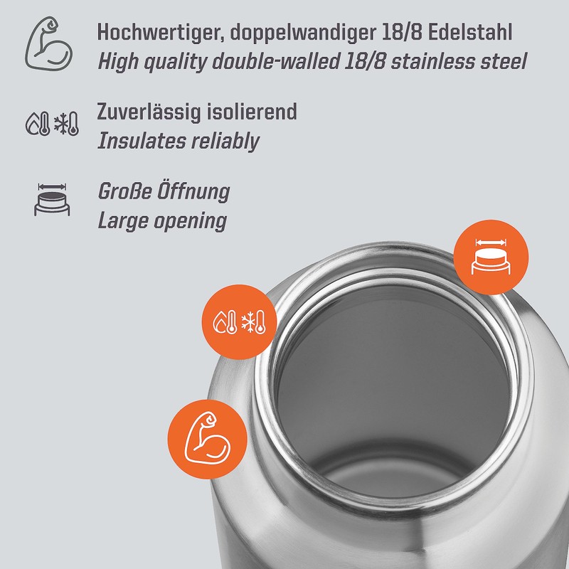 Esbit Isolierflasche Pictor - Edelstahl Thermoflasche 750 ml - mit