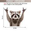 DUSCOKE Rocking Raccoon Car Sticker Decal, Vinyl Waterproof Window Bumper
