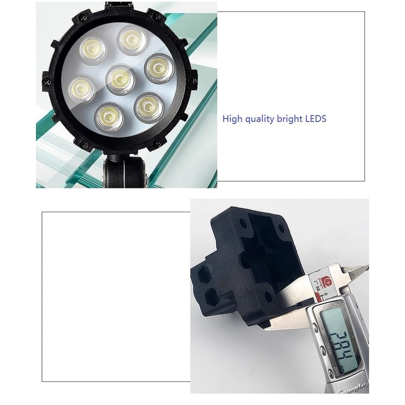 LED Machine Light,12W 120 Volt Adjustable Short Arm LED Work