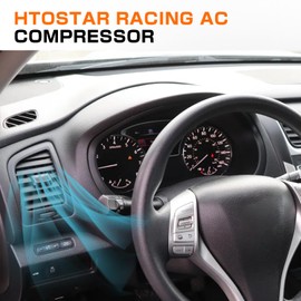 Htostar Racing Air Conditioner AC Compressor Compatible with Nissan Altima 2.5L 2007-2012 Sentra 2.5L 2007-2012 with Clutch Replacement for 92600ZE90B 92600ZX50A