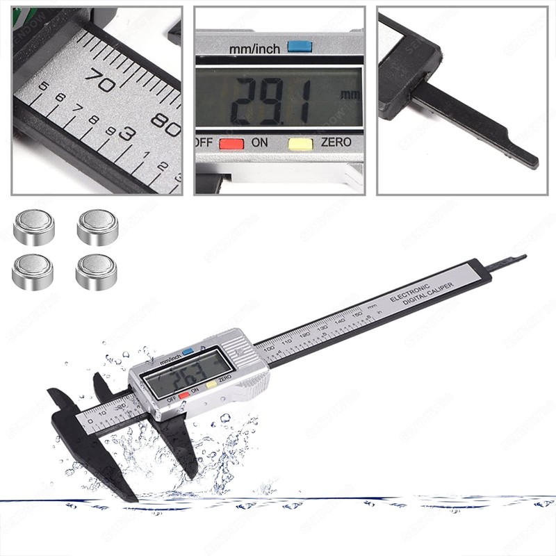 Sendowtek Calibrador Digital Electrónica Calibrador de Pantalla Vernier Digital Inoxidable