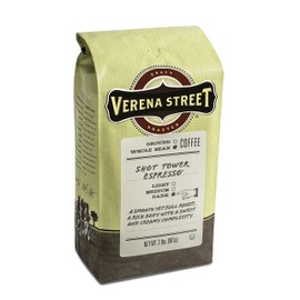 Verena Street 2 Pound Espresso Beans, Shot Tower Espresso Whole Bean, Rainforest Alliance Certified Arabica Coffee