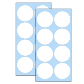 240 Pieces - White Large Circle Round Stickers, 5cm