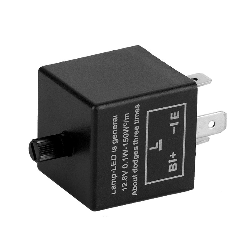 SOULONG LED Flasher Relay 12V 3 Pin Adjustable Speed Turn