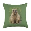 Groundhog Photo Woodchuck Splatter Art Tee Throw Pillow