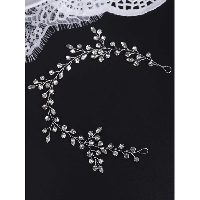 YERTTER - Diadema de cristal para boda, diseño de diamantes
