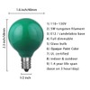 NIOSTA 25pack Opaque Green G40 Replacement Bulb,5W Incandescent Filament and