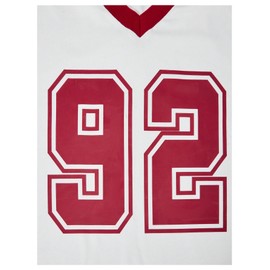 SHENHE Girl's 2 Piece Outfits Y2k Football Jersey Shirt Tee and Wide Leg Sweatpants Set Activewear White and Grey 15Y