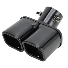 VekAuto 1 Pc Square Curved Slant Cut Dual Exhaust Tip for Toyota Raize Bolt on 2.4" Inlet 5.8" Outlet 6.7" Length Stainless Steel Black Rear Tailpipe