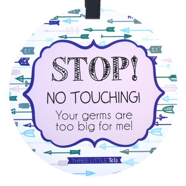 THREE LITTLE TOTS – Blue Arrow Modern Stop No Touching