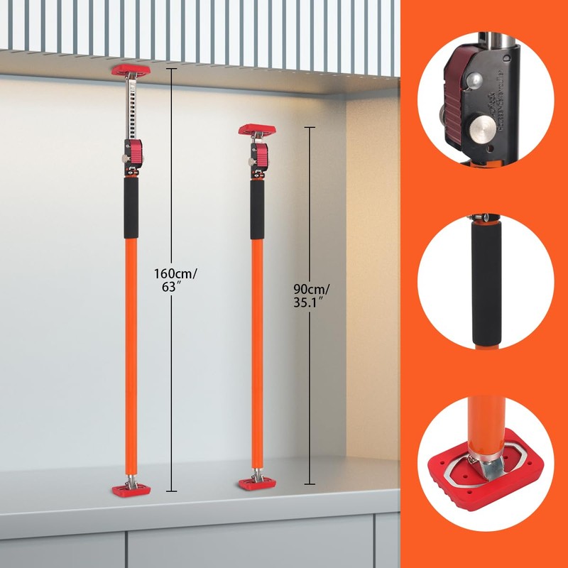 Cabinet Adjustable Support Pole, Upper Hand Work Support for Cabinet