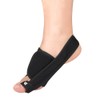 Reinforced aluminum bar thumb valgus orthosis black PU latex stripe