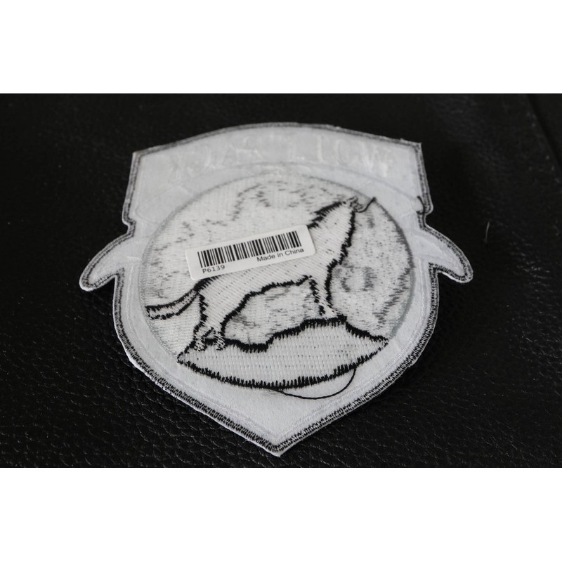 Wolfpack Patch Wolf Howling Moon Silhouette - 4x3.6 inch. Embroidered