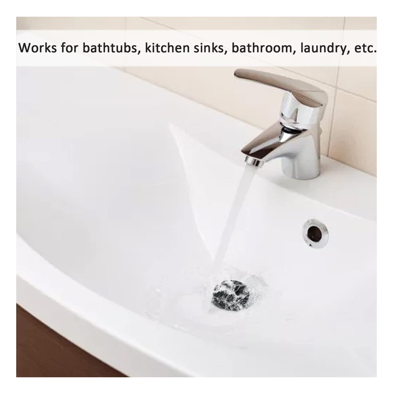 4 Pcs Sink Plug, Rubber Bath Plugs, Black Drain Stopper