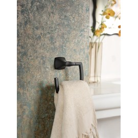 Moen YB5186BL Voss Towel Ring, Matte Black