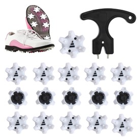 LxcshLjx Golf Spikes, 31 Pcs Golf Shoe Spikes Replacements with 1 Pcs Golf Shoe Cleats Wrench, Easy Installation Screw in Golf Spikes Pins Tool Set for Golf Player Lover Use on Lawns or Golf Courses