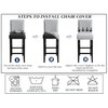 SPRINGRICO Bar Stool Covers Set of 4, Stretch Washable Barstool