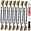 12 Pcs Mini Brass Brush Set, Brass Scratch Brush with